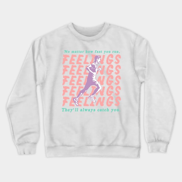 Catching Feelings - The Peach Fuzz Crewneck Sweatshirt by ThePeachFuzz